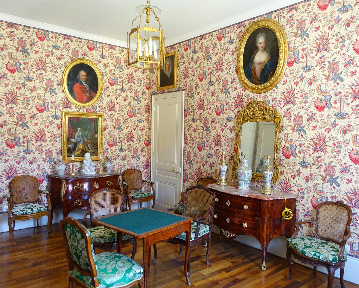 Grande Lanterne De Vestibule De Ch&acirc;teau, T&ocirc;le Dor&eacute;e Et Verre Souffl&eacute;, Attribu&eacute;e Maison Bagu&egrave;s-photo-5