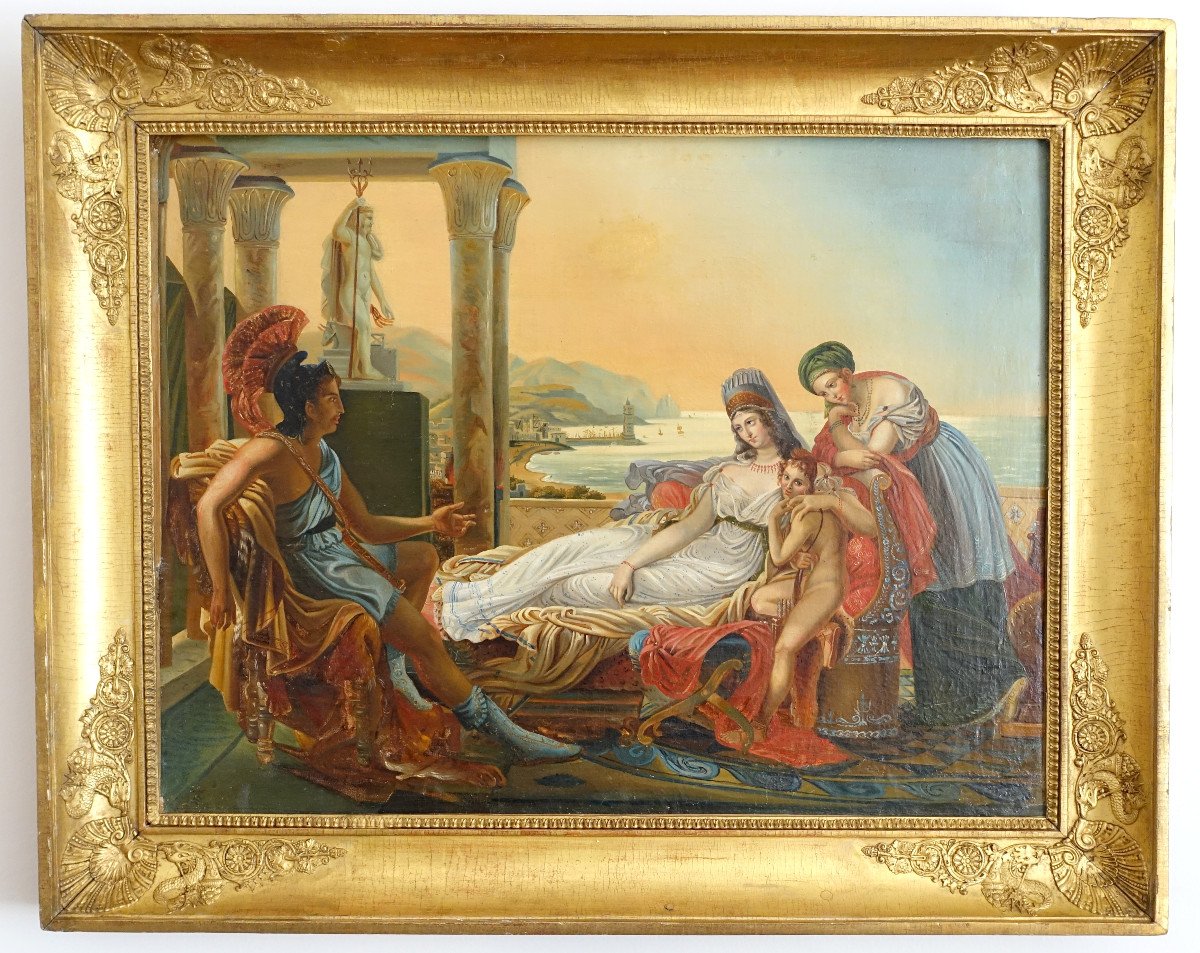 Enée Racontant à Didon Les Malheurs De Troie, d'Après Pierre Narcisse Guérin Hst 98x79cm