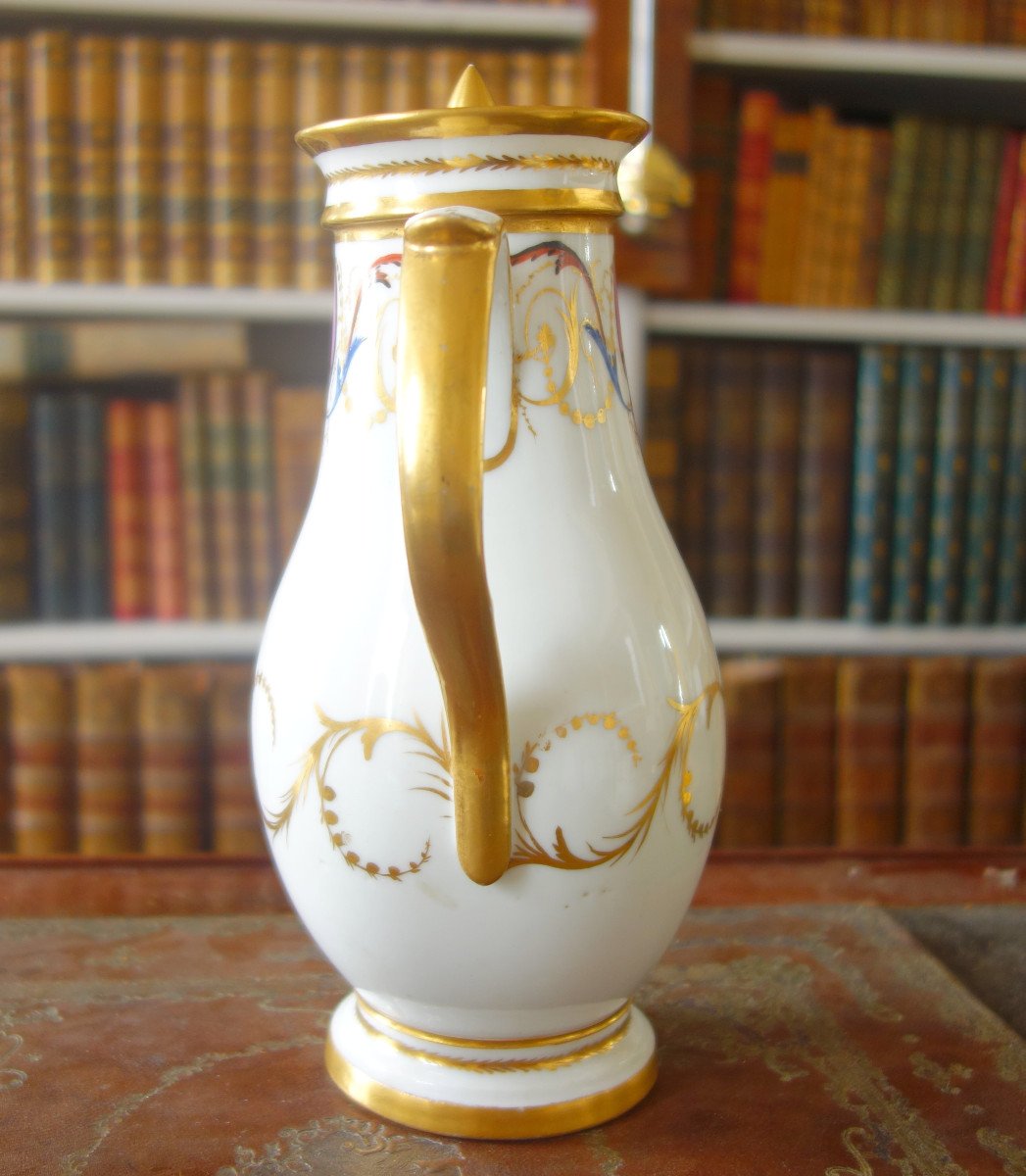 Porcelain Jug / Coffee Pot From The Directoire Consulate Period Late 18th Century - Circa 1800-photo-1