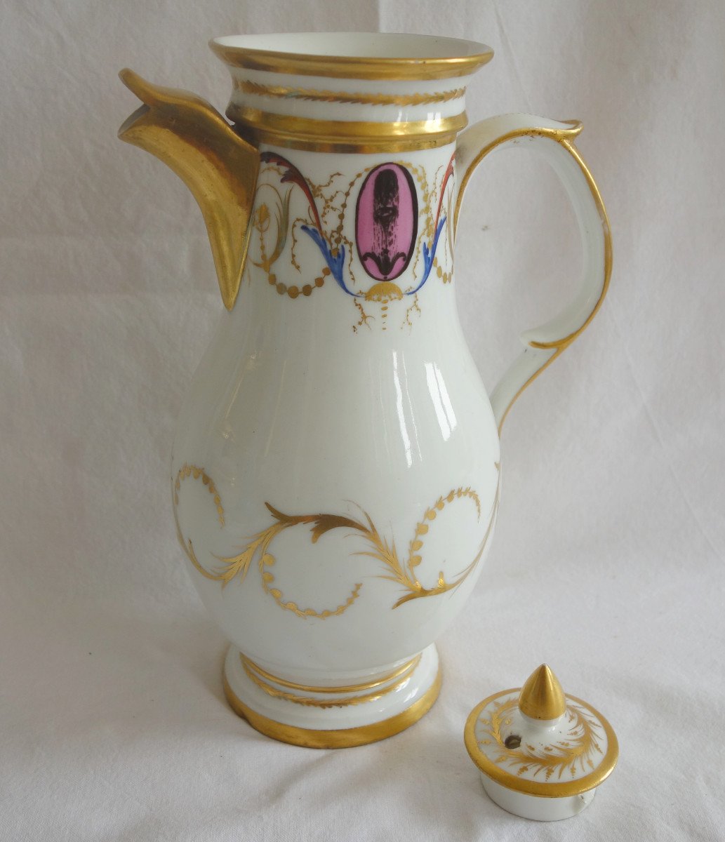 Porcelain Jug / Coffee Pot From The Directoire Consulate Period Late 18th Century - Circa 1800-photo-5