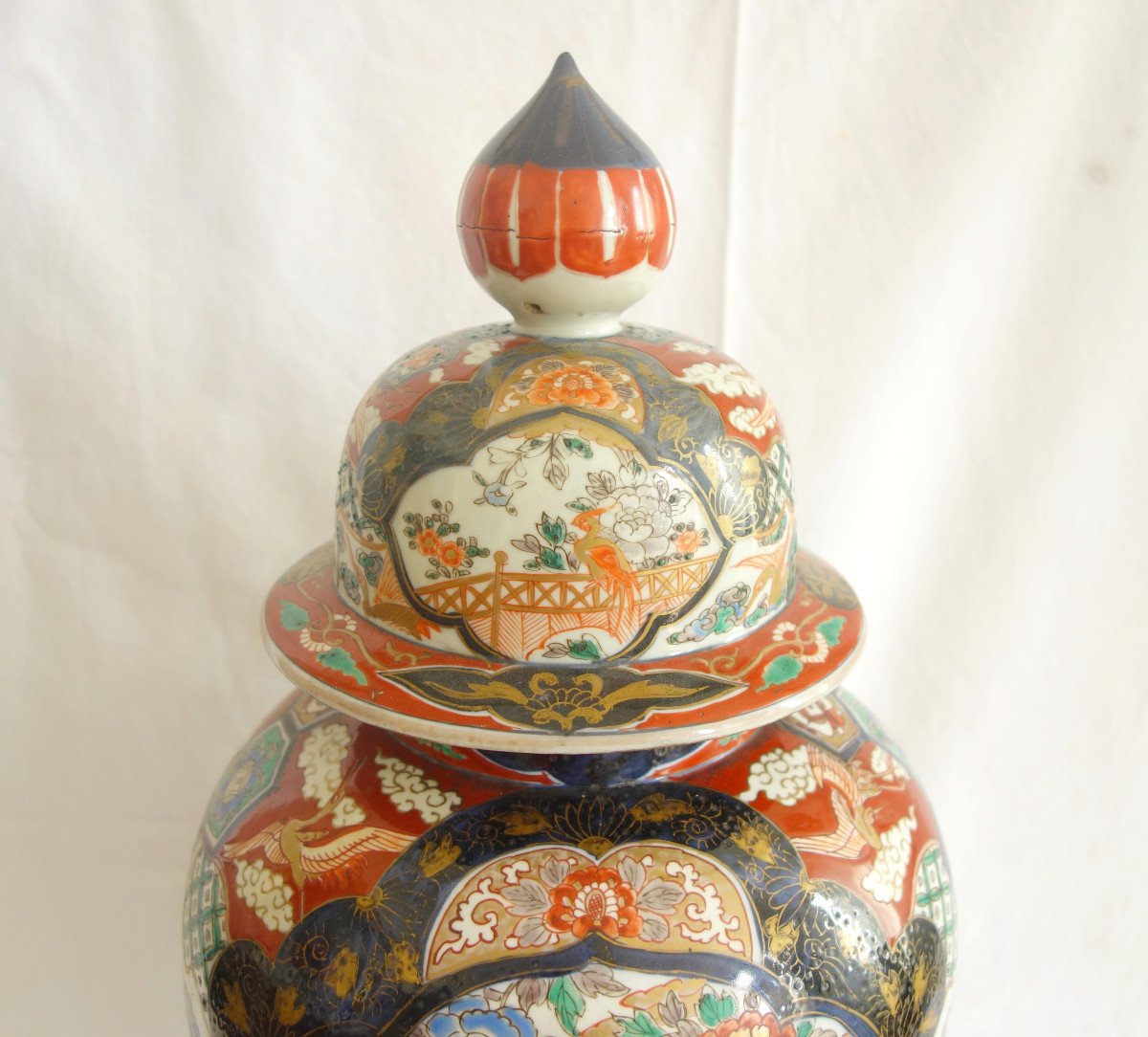 Grande Potiche En Porcelaine Imari, Japon, époque XIXe Siècle - 48cm-photo-4