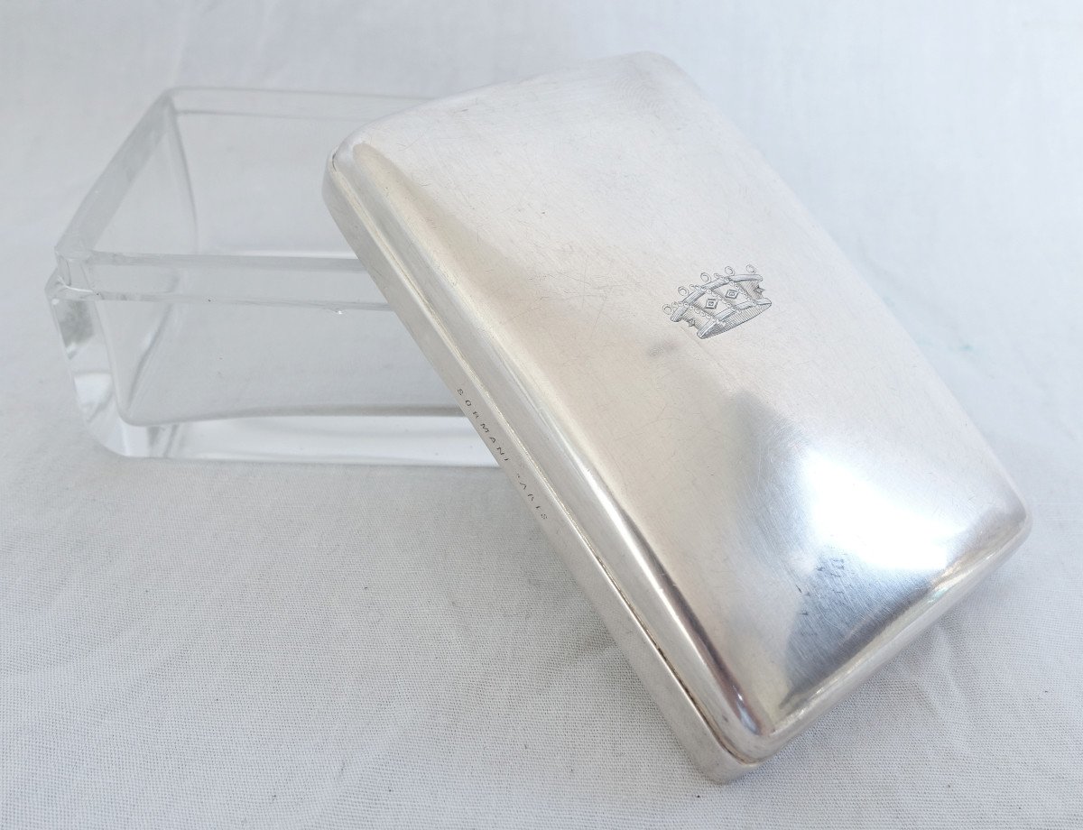 Baron's Crown - Minerva Crystal And Silver Cufflink Box By Sormani