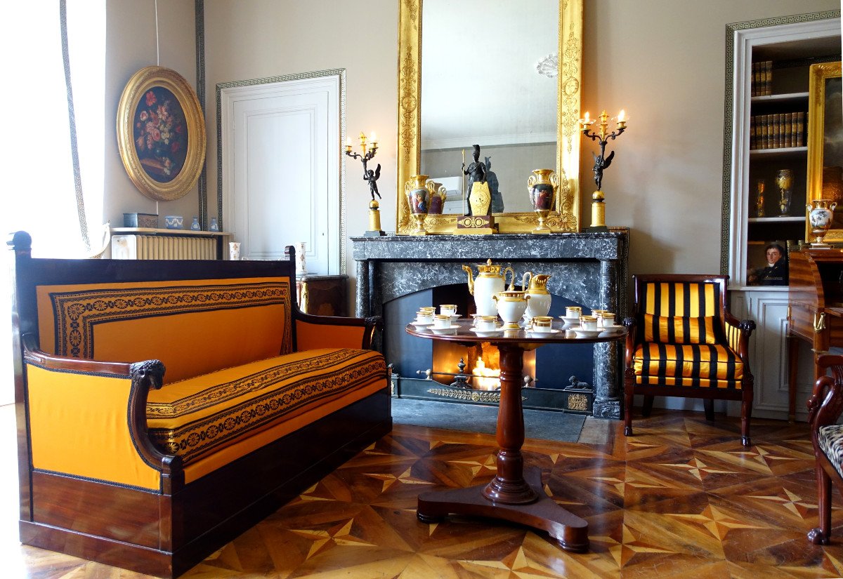 Bergère - Consulate Period Mahogany Office Chair Attributed To Jacob Frères-photo-7