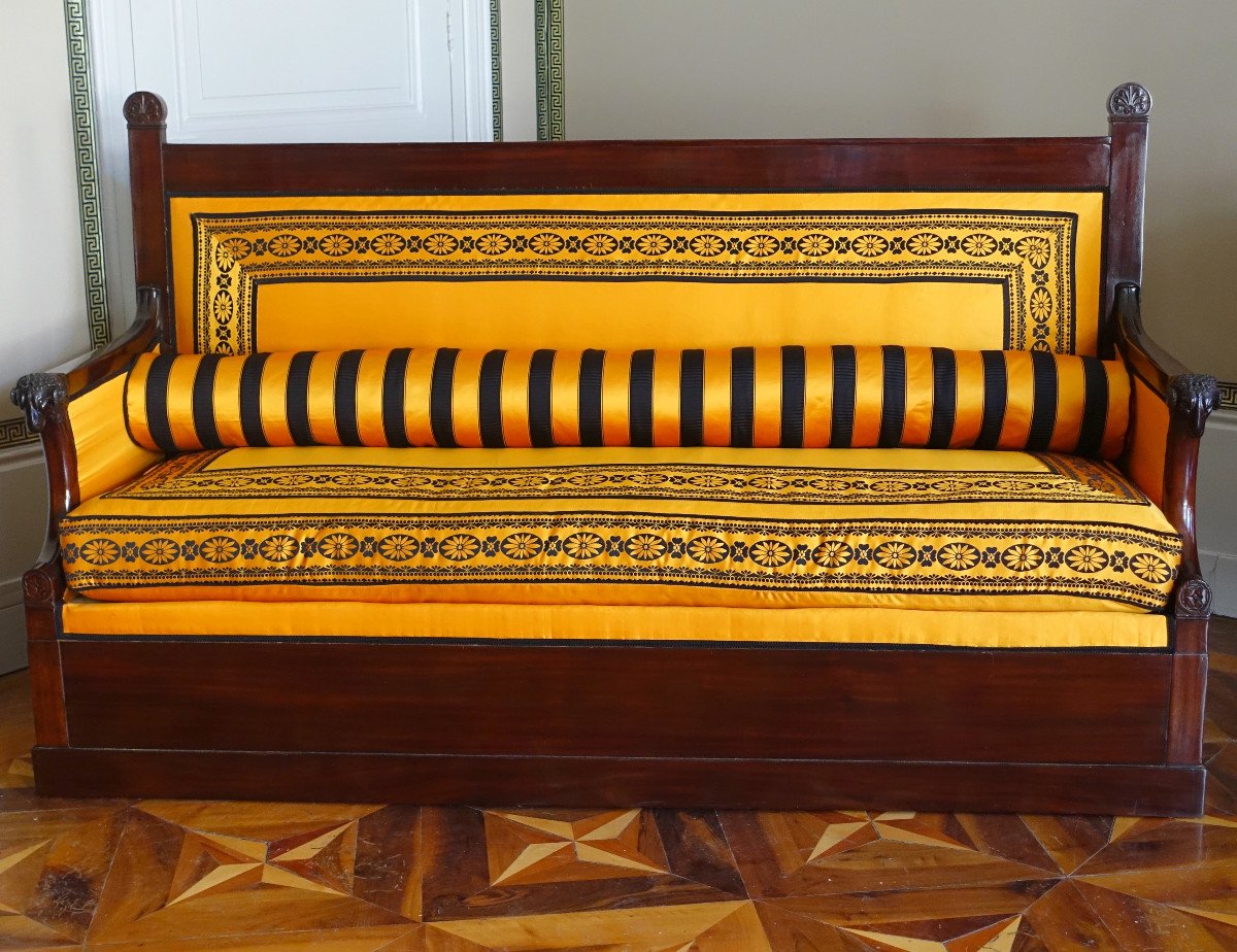 Turkish Sofa In Mahogany From The Consulate Empire Period Attributed To Jacob Frères-photo-2