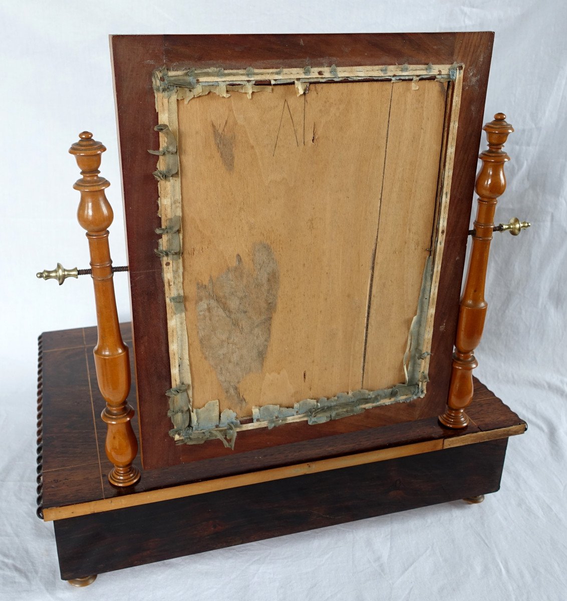 Charles X Period Table Or Toilet Psyche Mirror In Rosewood Marquetry-photo-5