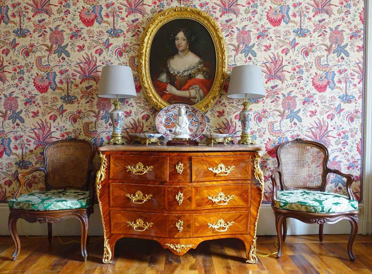 17th Century French School, Portrait Of An Aristocrat From The Louis XIV Period Circa 1660 Hst 98x80cm-photo-5