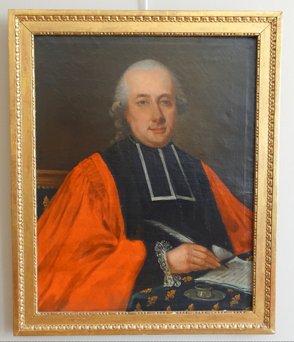 18th Century French School, Portrait Of An Aristocrat Magistrate From The Louis XVI Period