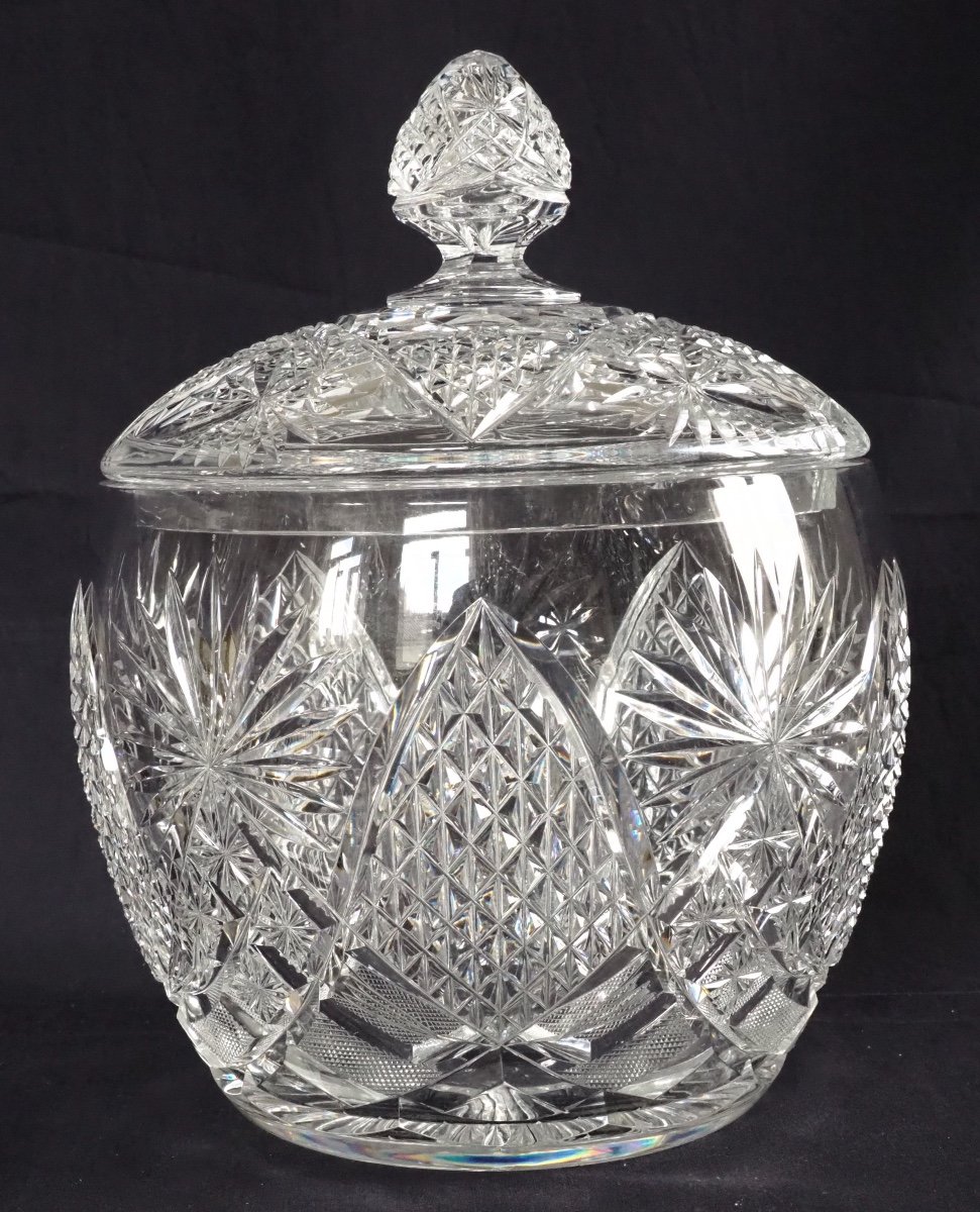 Large Baccarat Crystal Punch Serving Bowl Bol, Late 19th Century-photo-3