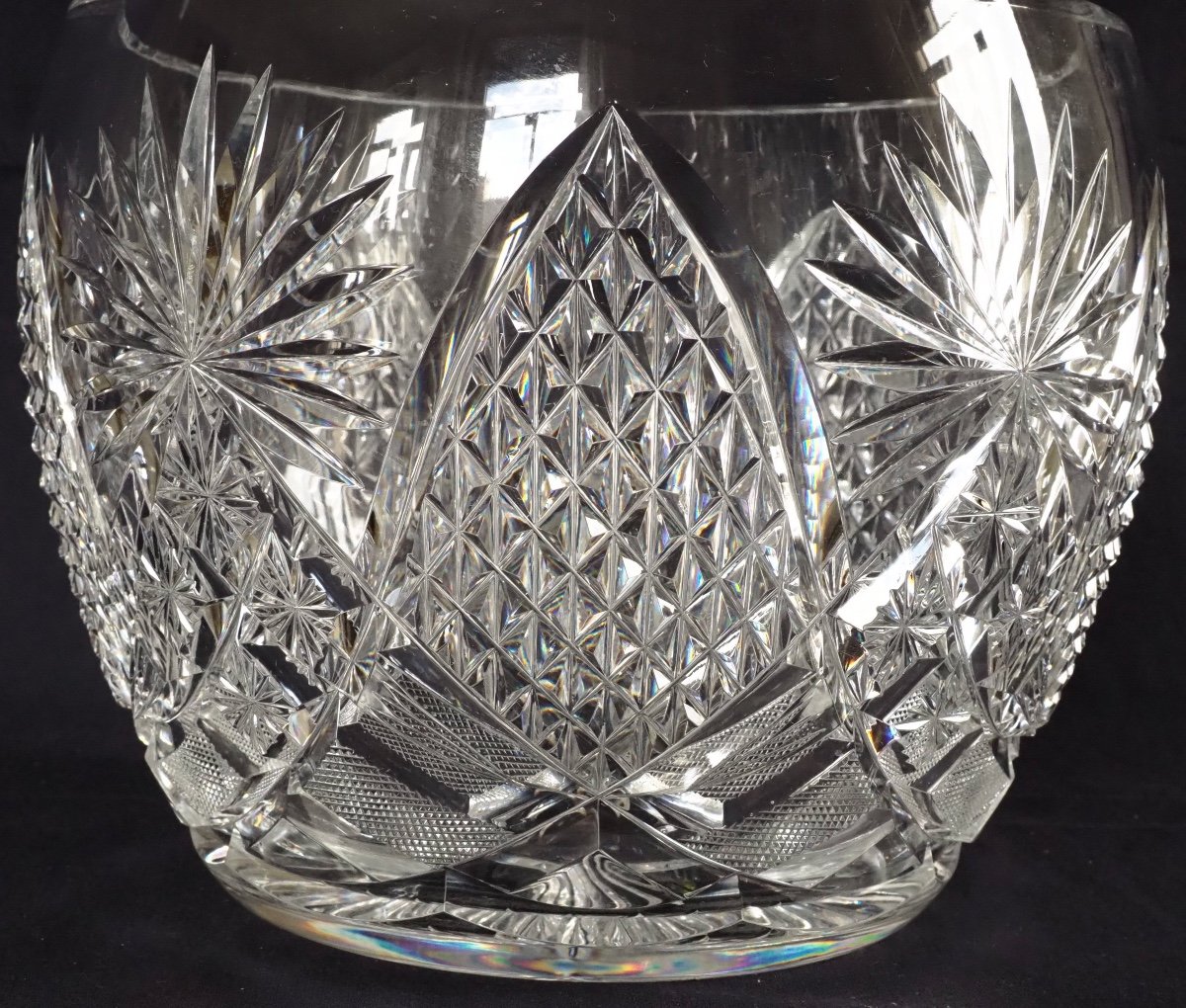 Large Baccarat Crystal Punch Serving Bowl Bol, Late 19th Century-photo-2