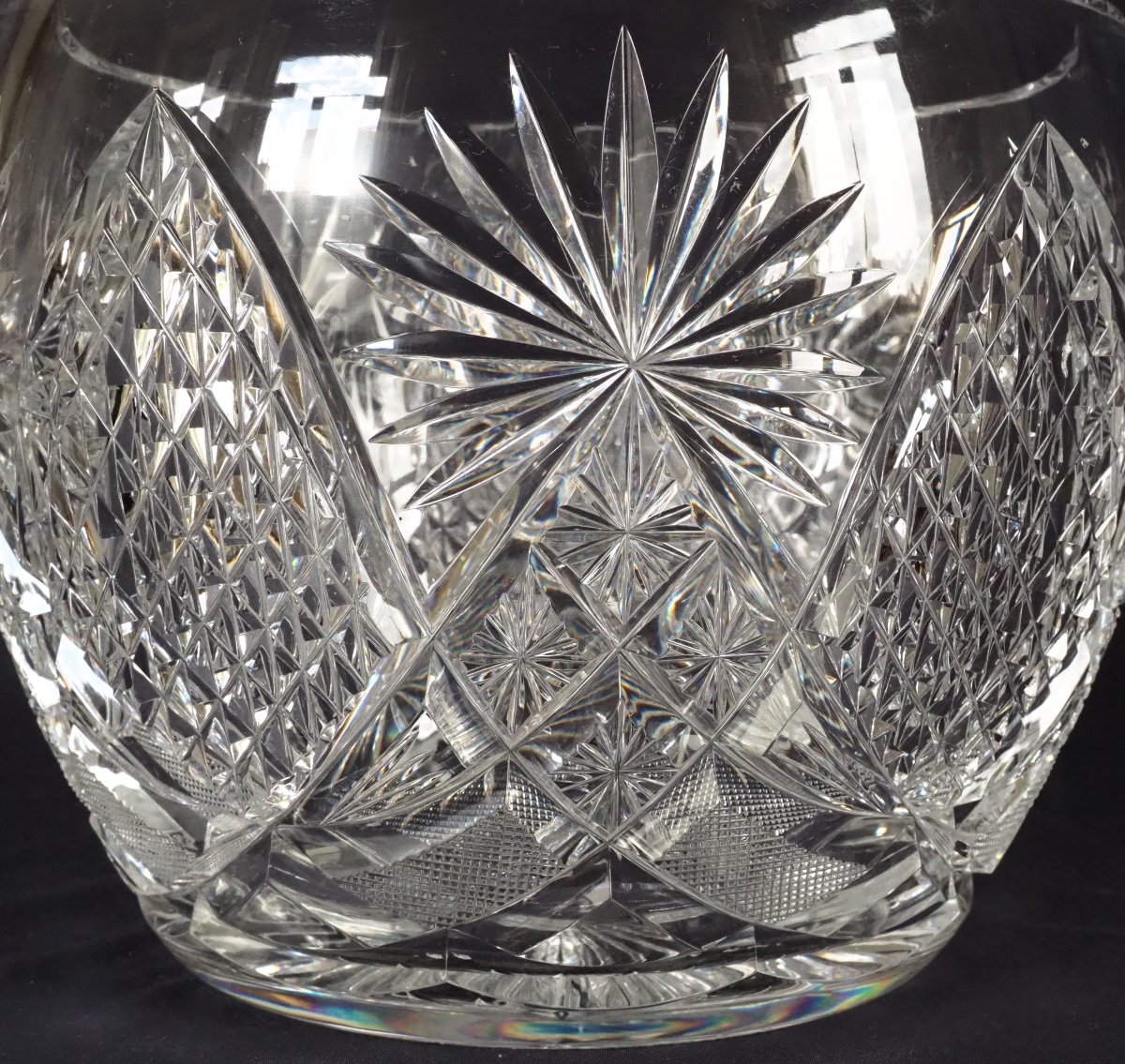 Large Baccarat Crystal Punch Serving Bowl Bol, Late 19th Century-photo-3