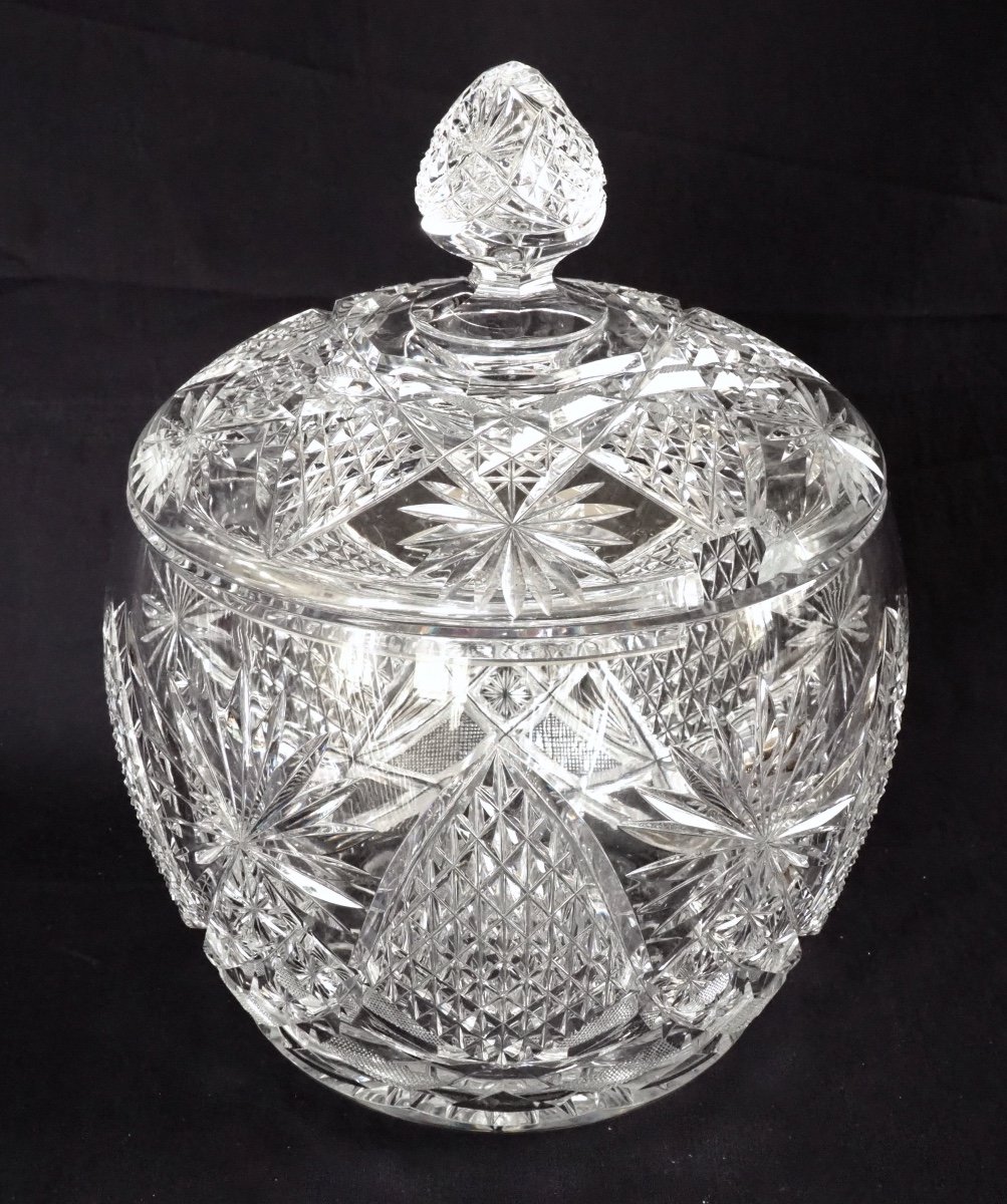 Large Baccarat Crystal Punch Serving Bowl Bol, Late 19th Century