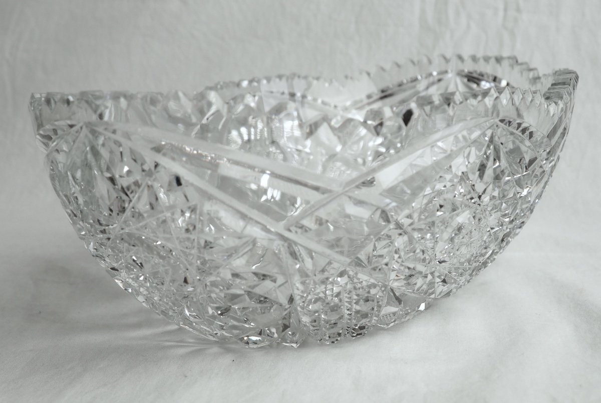 Large Baccarat Crystal Serving Bowl Or Table Centerpiece-photo-2