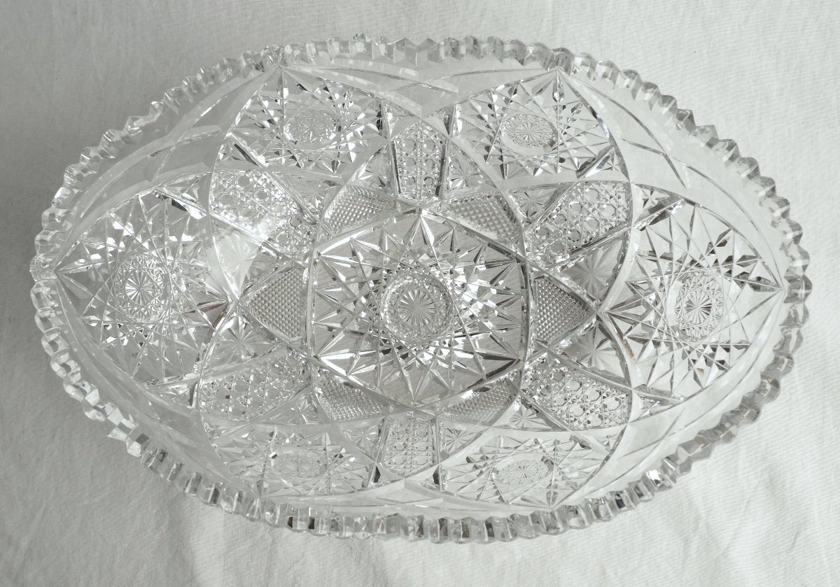 Large Baccarat Crystal Serving Bowl Or Table Centerpiece-photo-3