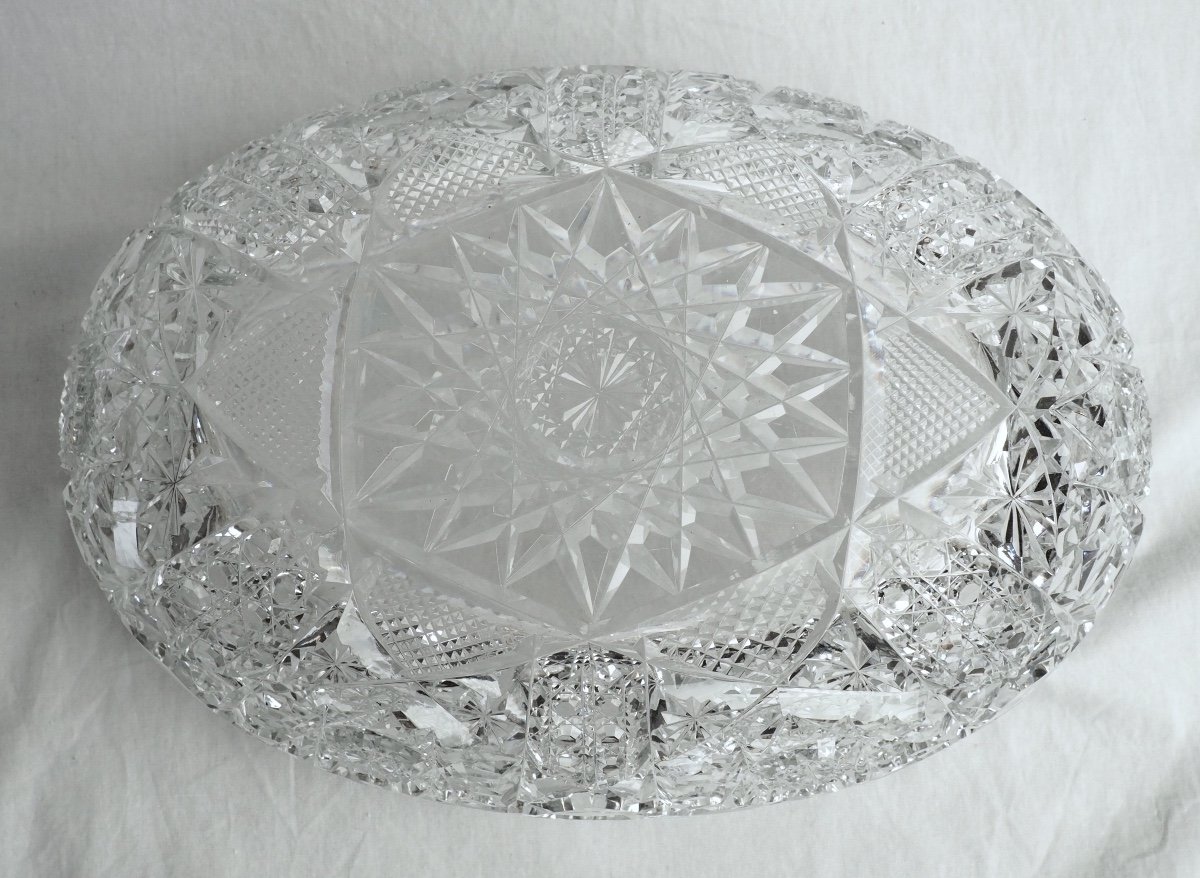 Large Baccarat Crystal Serving Bowl Or Table Centerpiece-photo-6