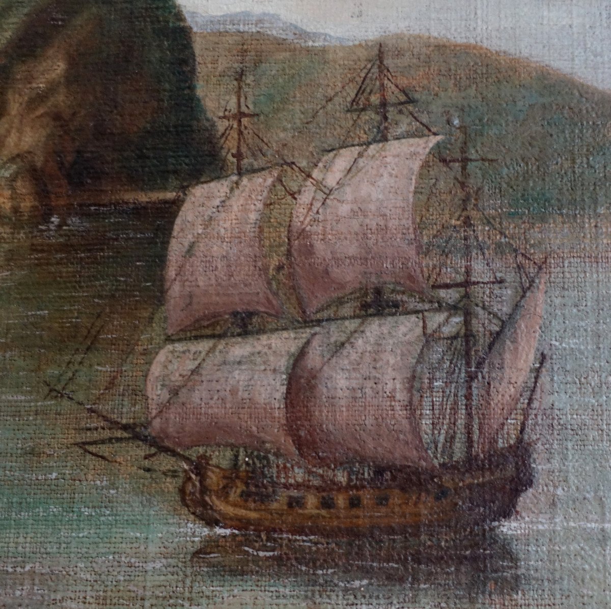 French School Of The 18th Century Marine - Large Decorative Oil On Canvas 140 X 171cm-photo-4