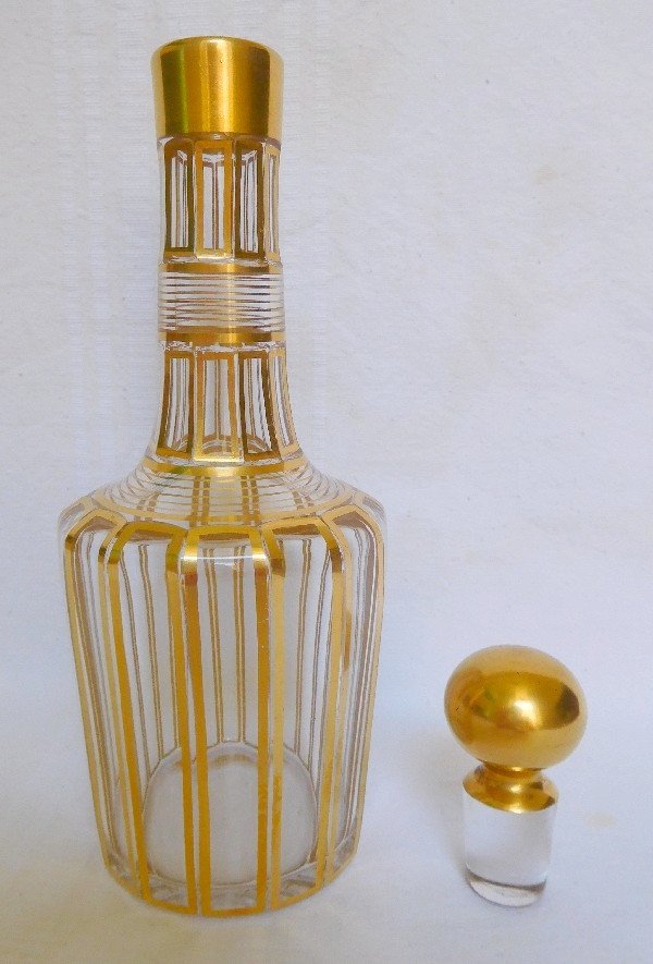 Antique French Baccarat Crystal Liquor Decanter, Late 19th Century-photo-2