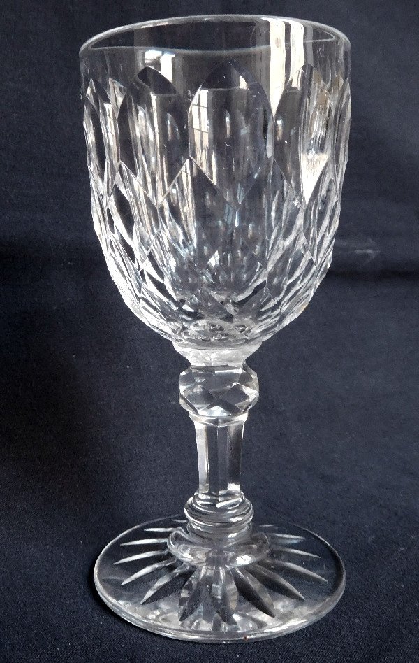 Baccarat 6 Port Glasses In Richly Cut Crystal - Juvisy Service From The Elysée Palace-photo-2