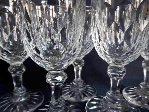 Baccarat 6 Port Glasses In Richly Cut Crystal - Juvisy Service From The Elysée Palace-photo-5