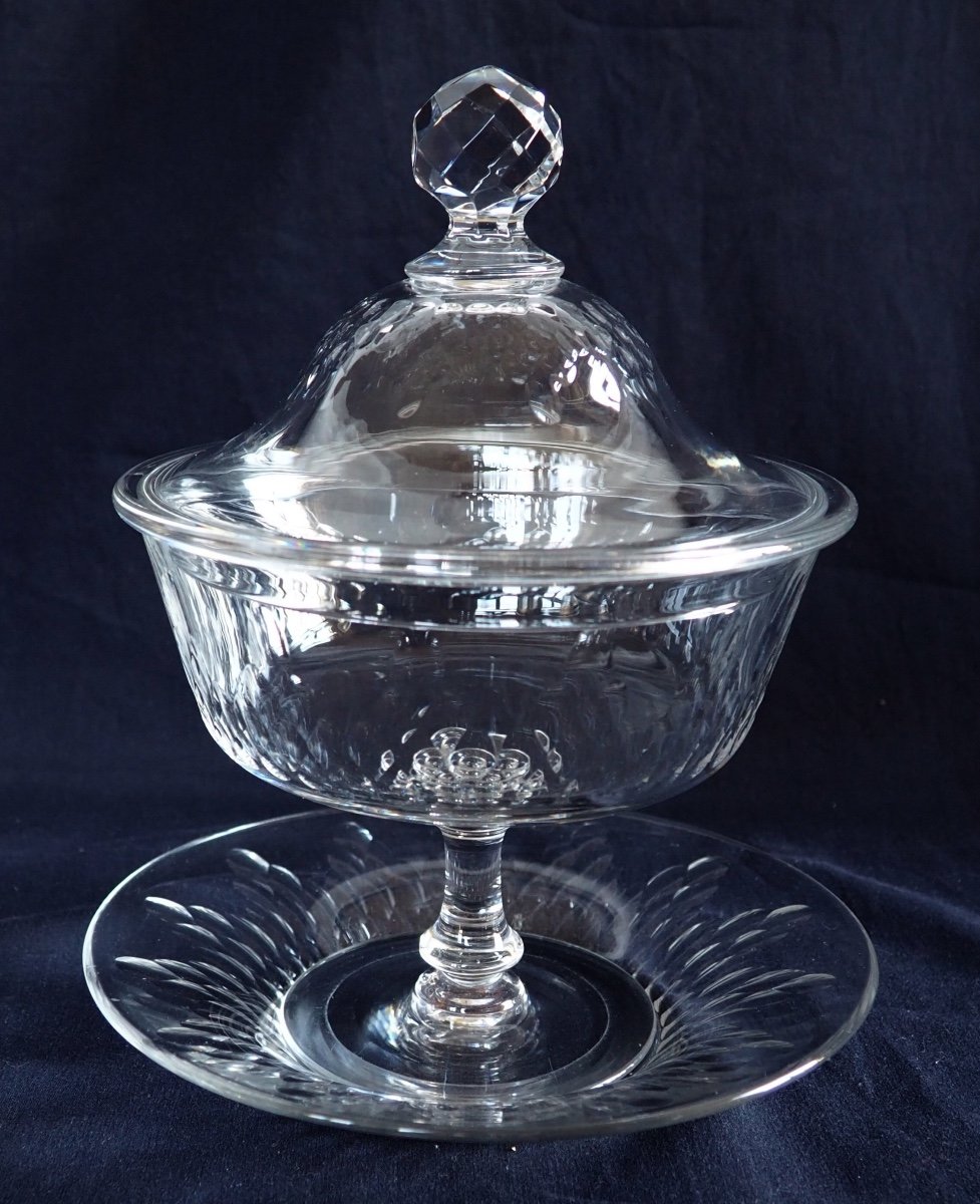 Baccarat Paire De Drageoirs En Cristal, Modèle Champigny Richelieu-photo-2