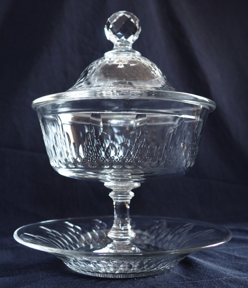 Baccarat Paire De Drageoirs En Cristal, Modèle Champigny Richelieu-photo-3