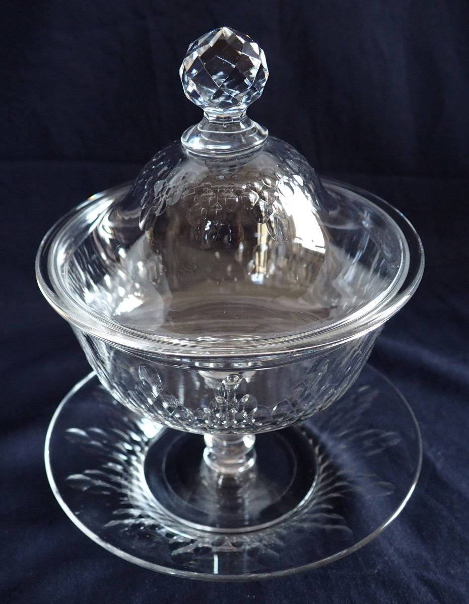 Baccarat Paire De Drageoirs En Cristal, Modèle Champigny Richelieu-photo-4