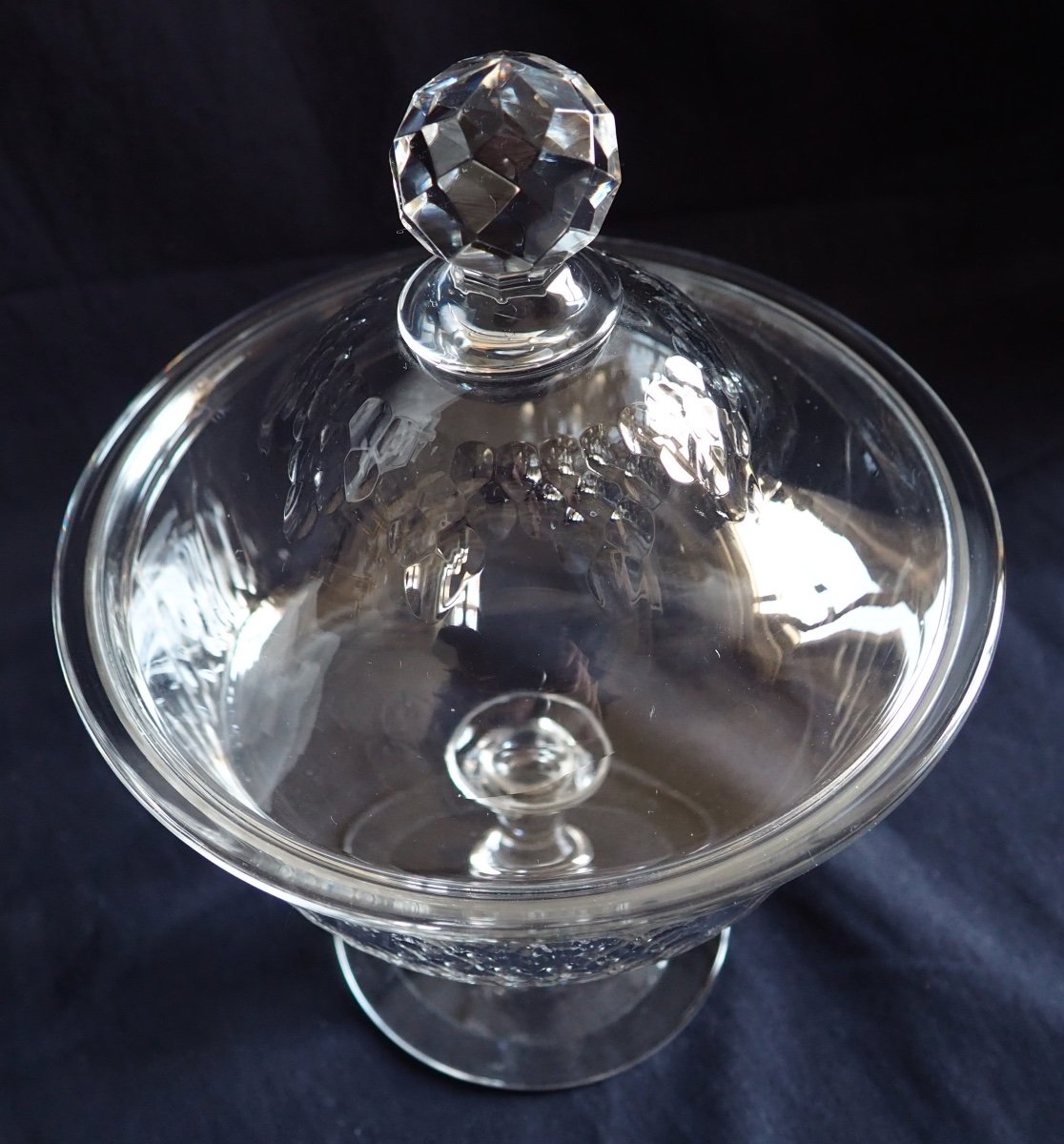 Baccarat Paire De Drageoirs En Cristal, Modèle Champigny Richelieu-photo-3