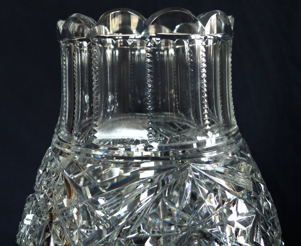 Spectacular Baccarat Cut Crystal Vase - 35.2cm-photo-3