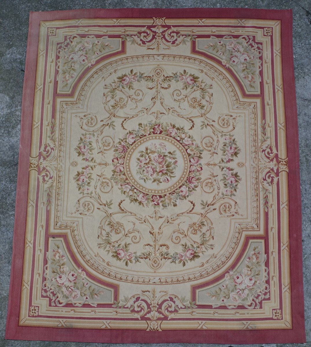 Grand Tapis d'Aubusson De Style Louis XVI Napoléon III - 308m X 239cm