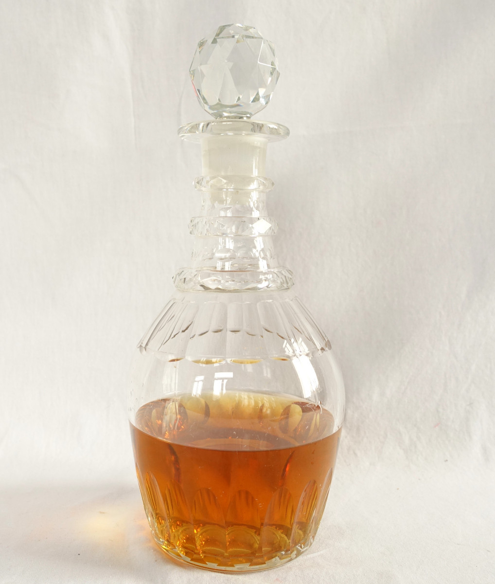   Baccarat Or Le Creusot Cut Crystal Whiskey Or Cognac Decanter - Circa 1840