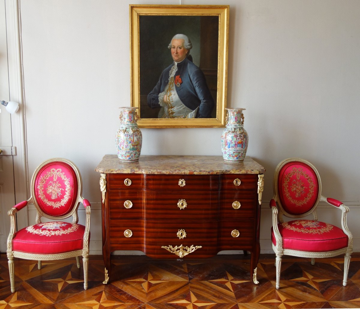 Jg Schlichtig - Transition Parisian Satinated Commode, Late 18th Century Circa 1770-photo-8