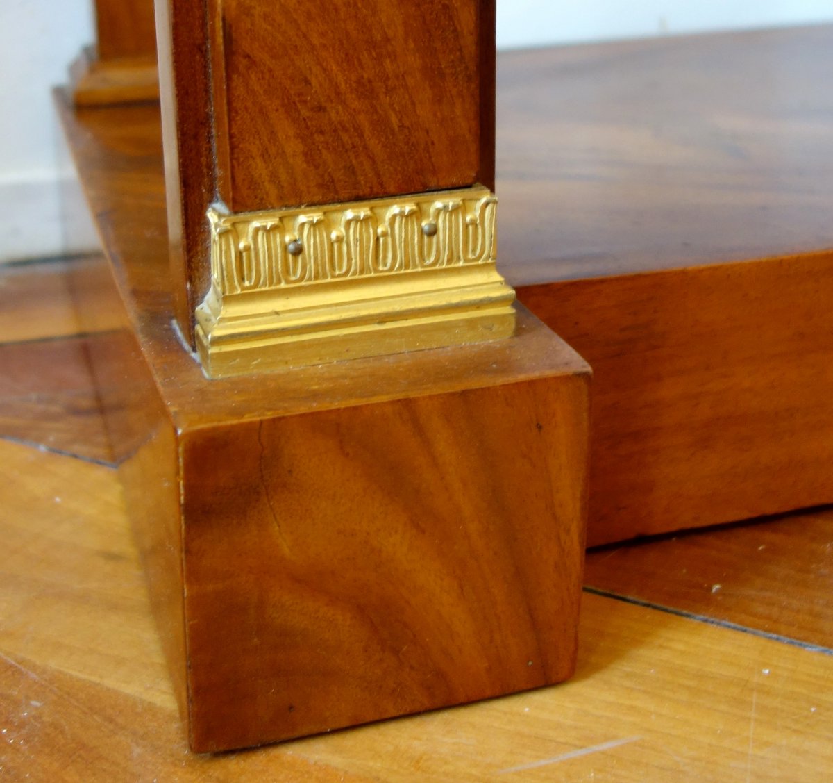 Mahogany And Ormolu Empire Console, Early 19th Century-photo-6