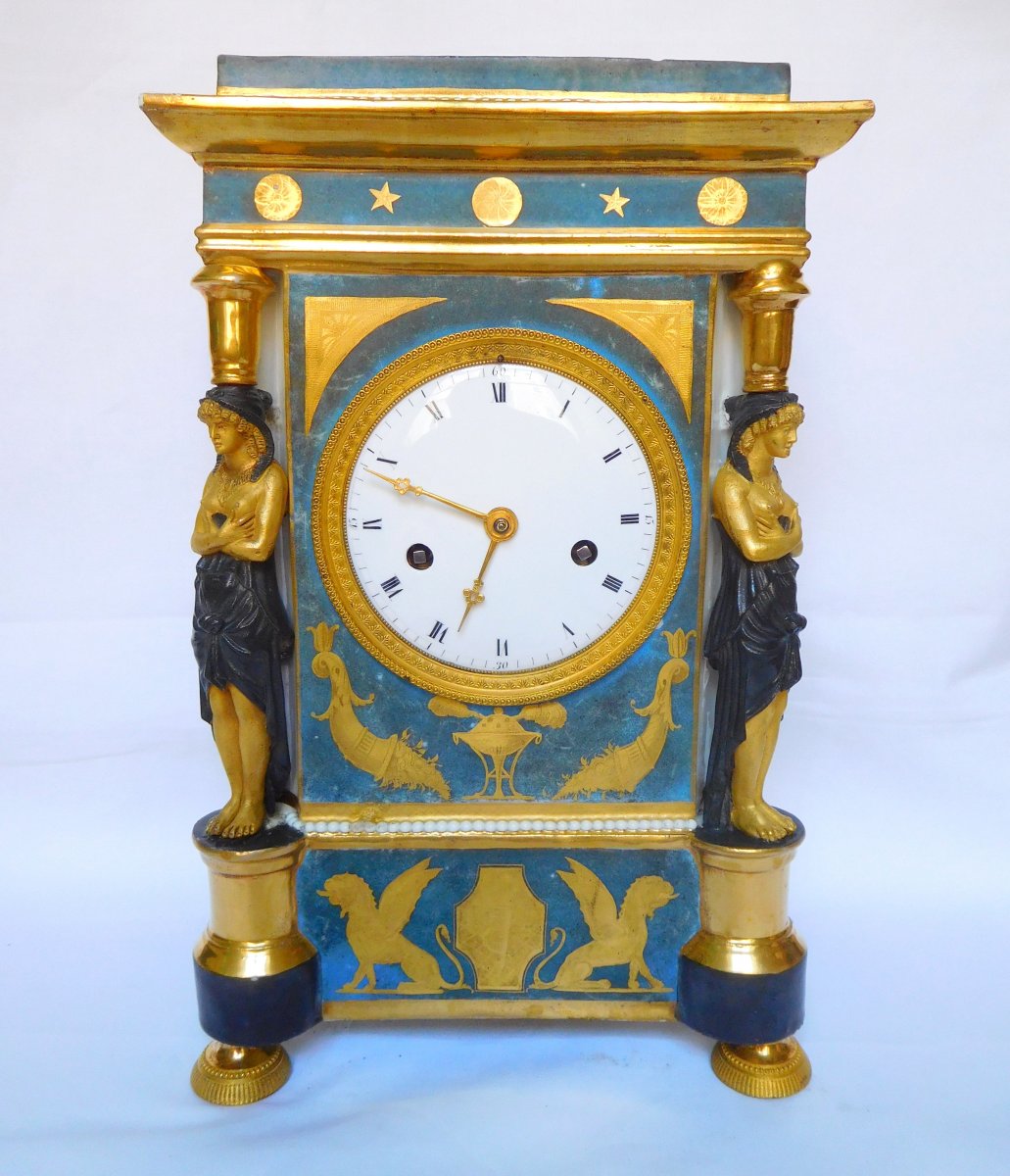 Dagoty (attributed To) Porcelain Clock, Consulate Period - Circa 1800-1805-photo-2