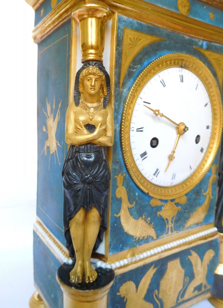 Dagoty (attributed To) Porcelain Clock, Consulate Period - Circa 1800-1805-photo-4