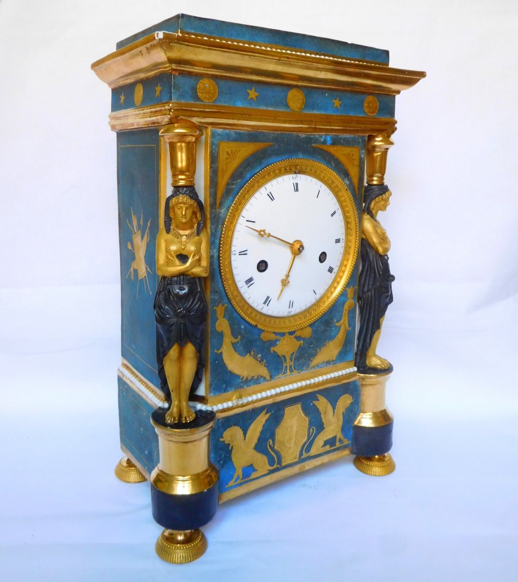 Dagoty (attributed To) Porcelain Clock, Consulate Period - Circa 1800-1805