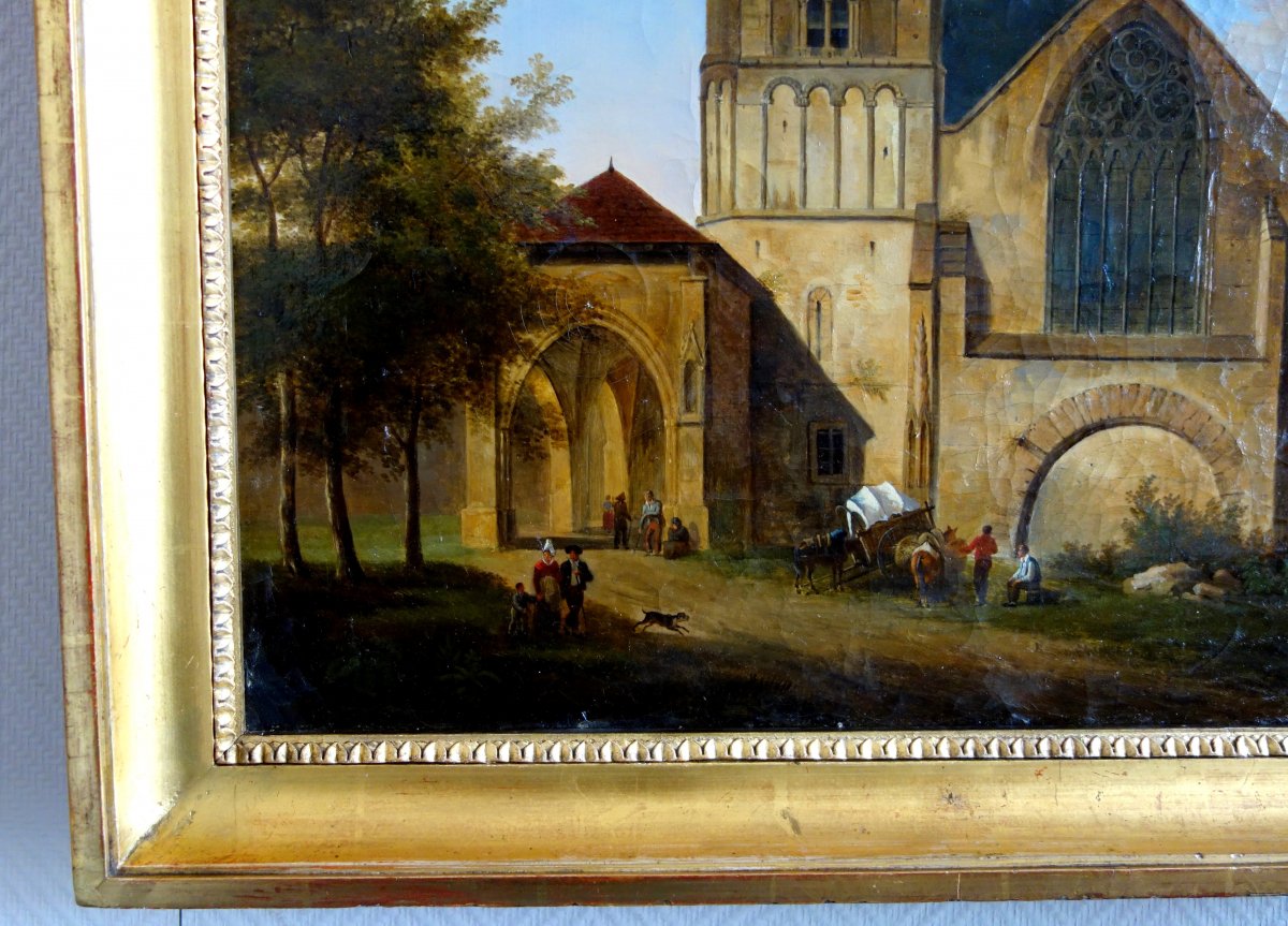 Alphonse Giroux : Large Painting / Clock, Early 19th Century Circa 1830 - Signed - 74.5cm X 63.-photo-7