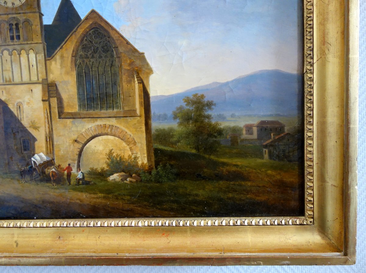 Alphonse Giroux : Large Painting / Clock, Early 19th Century Circa 1830 - Signed - 74.5cm X 63.-photo-8