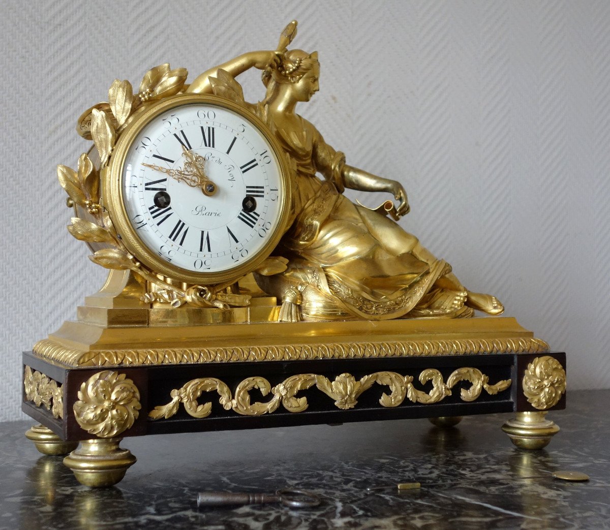 Lepeaute Horloger Du Roi - Pendule à la grecque d'époque Louis XV - ca 1770-photo-2