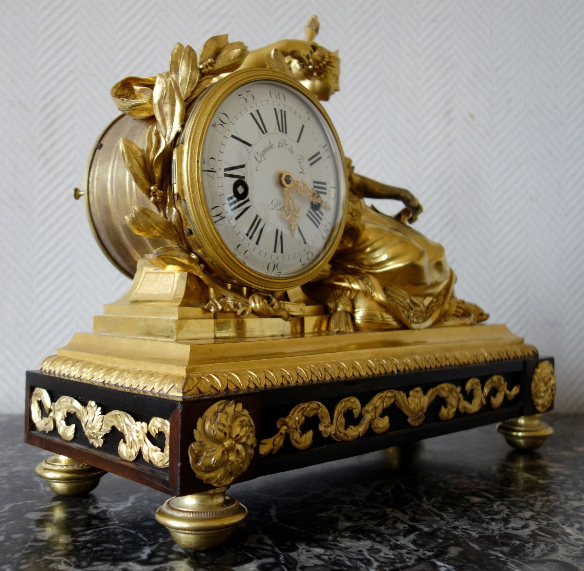 Lepeaute Horloger Du Roi - Pendule à la grecque d'époque Louis XV - ca 1770-photo-4