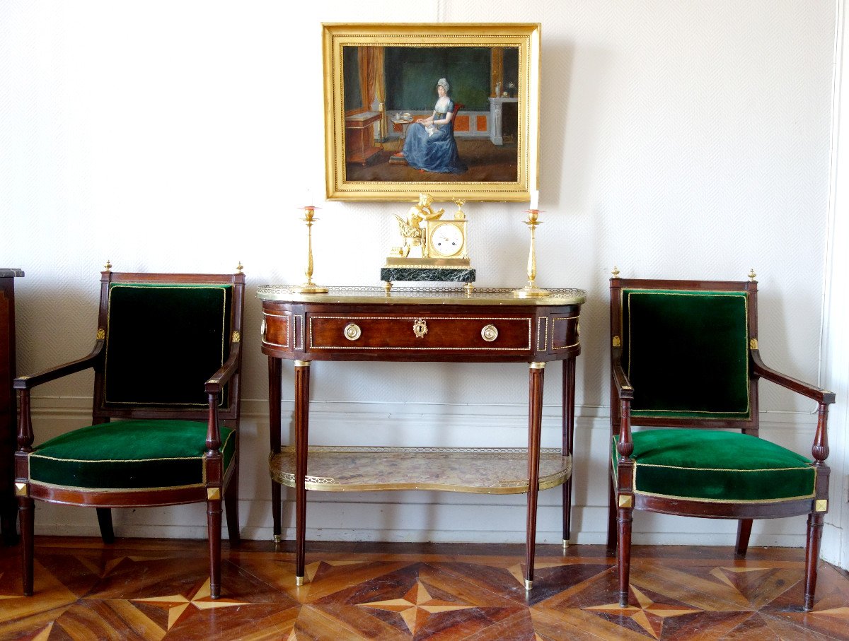 Louis XVI - French  Mahogany Console, Late 18th Century - Stamp Of Fidelys Schey-photo-8