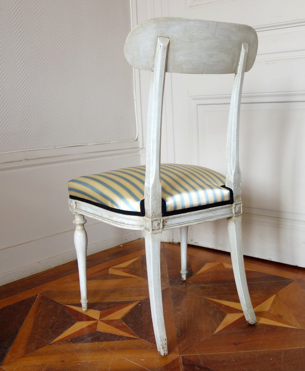 Paire d'élégantes Chaises à l'etrusque d'époque Directoire Dans Le Goût De Jacob-photo-1