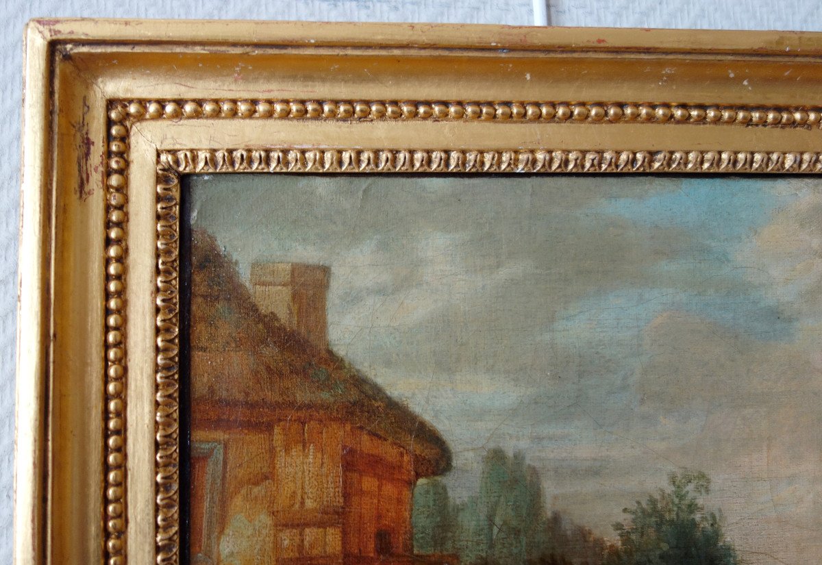 18th Century French School, Picturesque Scene At The Inn Circa 1780-photo-1