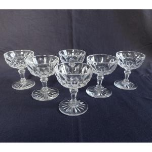 Baccarat Series Of 6 Children's Champagne Glasses - Juvisy Model That Of The Elysée Palace