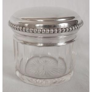 Large Baccarat Crystal And Sterling Silver Box, Louis XVI Style - Minerva Hallmark