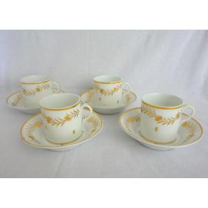 Niderviller - Coffee Service Of 4 Litron Cups - Signed