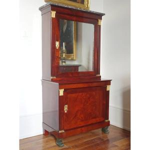 Empire Period Mahogany Scriban Cabinet Furniture