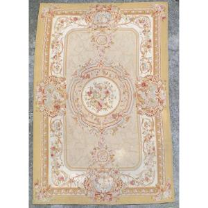 Grand Tapis d'Aubusson De Style Louis XVI, époque Napoléon III - 240cm X 305cm