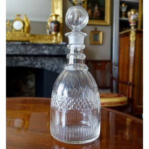 Le Creusot - Carafe à Whisky Cognac En Cristal Taillé, Circa 1830