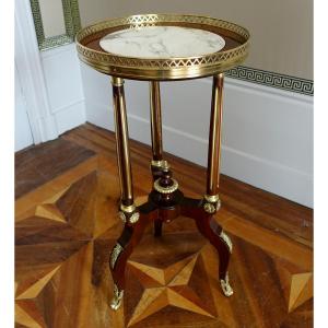 Alphonse Giroux In Paris - Louis XVI Style Mahogany Pedestal Table