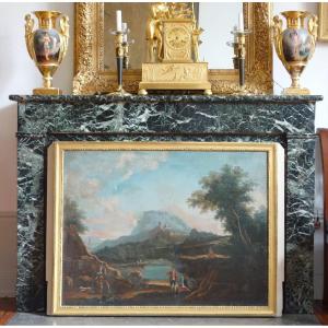  Mantel Cache Painting - 18th Century French School - Oil On Canvas - Louis XVI Period