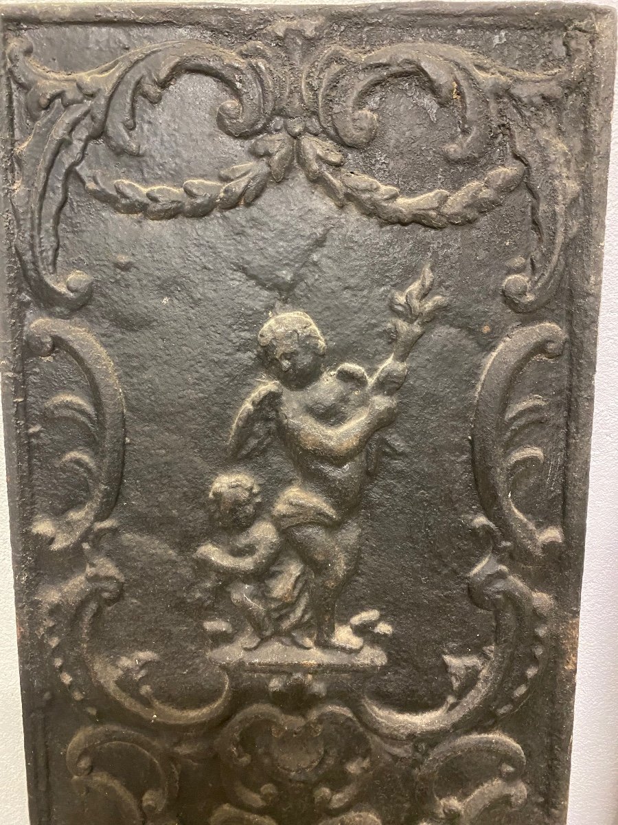 18th Century Cast Iron Firebacks / Cherubs-photo-2